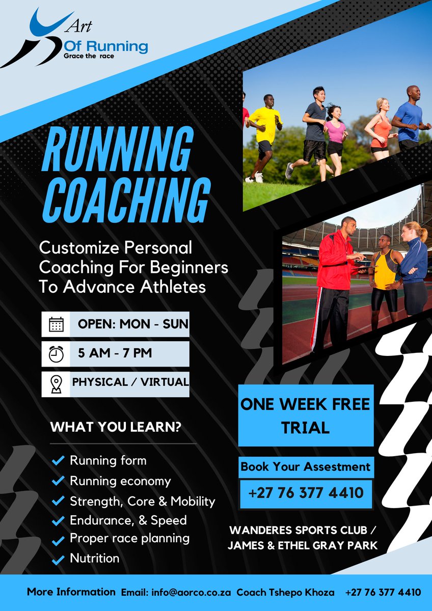 Coach_Khoza's tweet photo. A chance to improve your running in 2023. #BreakYourBarrier and #GraceTheRace
#TalkWithCoachTshepoKhoza https://t.co/8qkcl7IO4h
