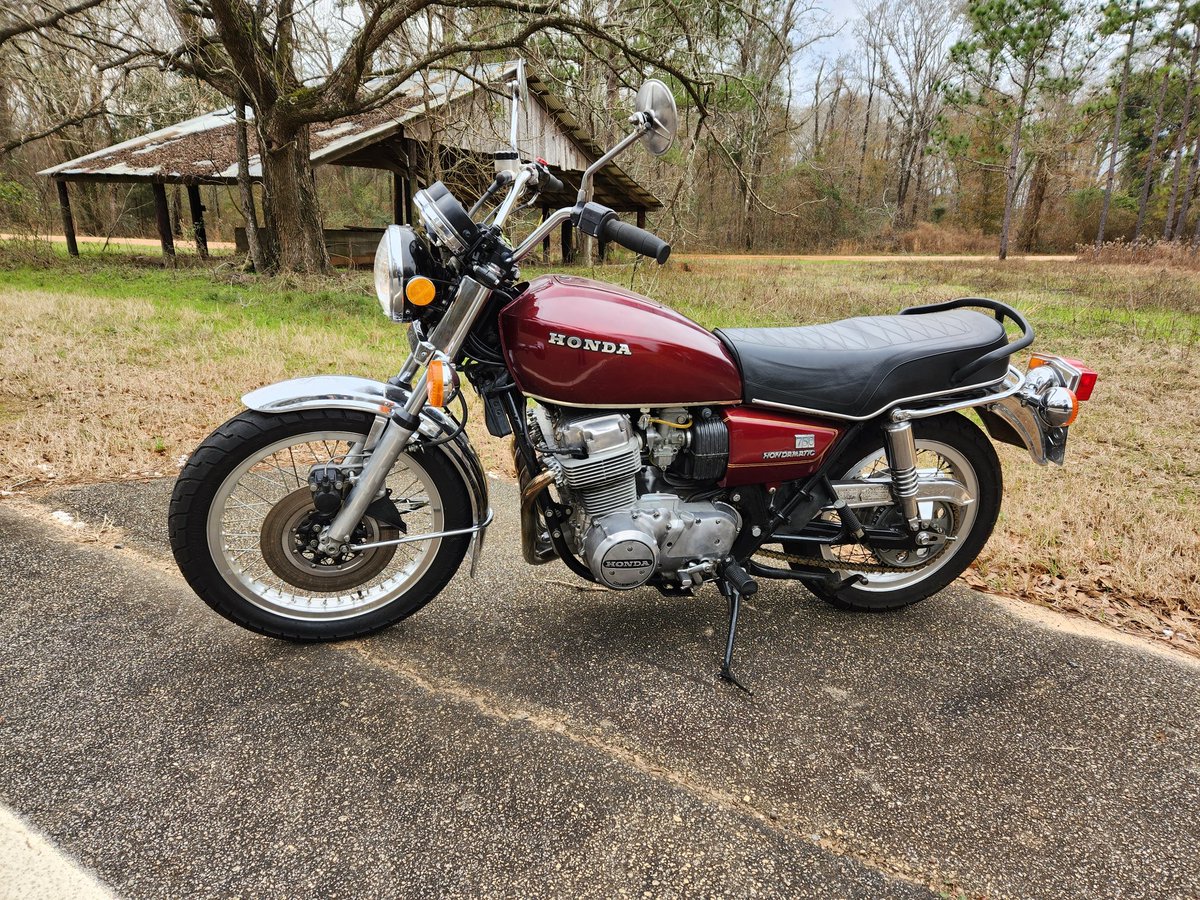 Not gonna see one of these on the road today. 1976 Honda CB750A,  Hondamatic.