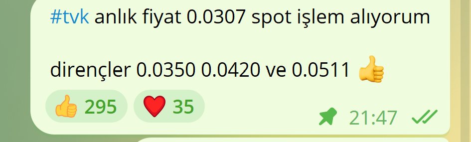 #tvk hala pozisyondayım direnç seviyelerini tek tek göreceğiz.

Şuan maliyetimizin üstünde 0.0350 üstü film kopacak✍️

Orta vade taşımak isteyenler için alım fırsatı 🫰

#BTC #altcoins #KRIPTO #kriptopara #GALA