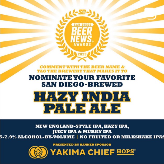 Hop on over to @SDBeerNews and nominate your favorite Kilowatt beers for the SDBN Awards in their comment section!

Hoppy Beer (Non-IPA): Kilowatt Pale 
Hazy IPA: Hazezoose, Hazy & the Hendersons, Obliquity 2X Hazy
West Coast IPA: 250 kWh, Boise Don't Cry, Dr. Rudi's Kush Kart