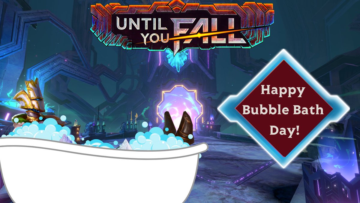 UntilYouFallVR's tweet photo. Champions,

Make sure to take care of yourself. After defending Rokar all day, why not take a bubble bath to soothe some sore muscles? Afterwards, you can pick up your sword and rise again!

#BubbleBathDay #VirtualReality #indiegame https://t.co/onHXXa7fab