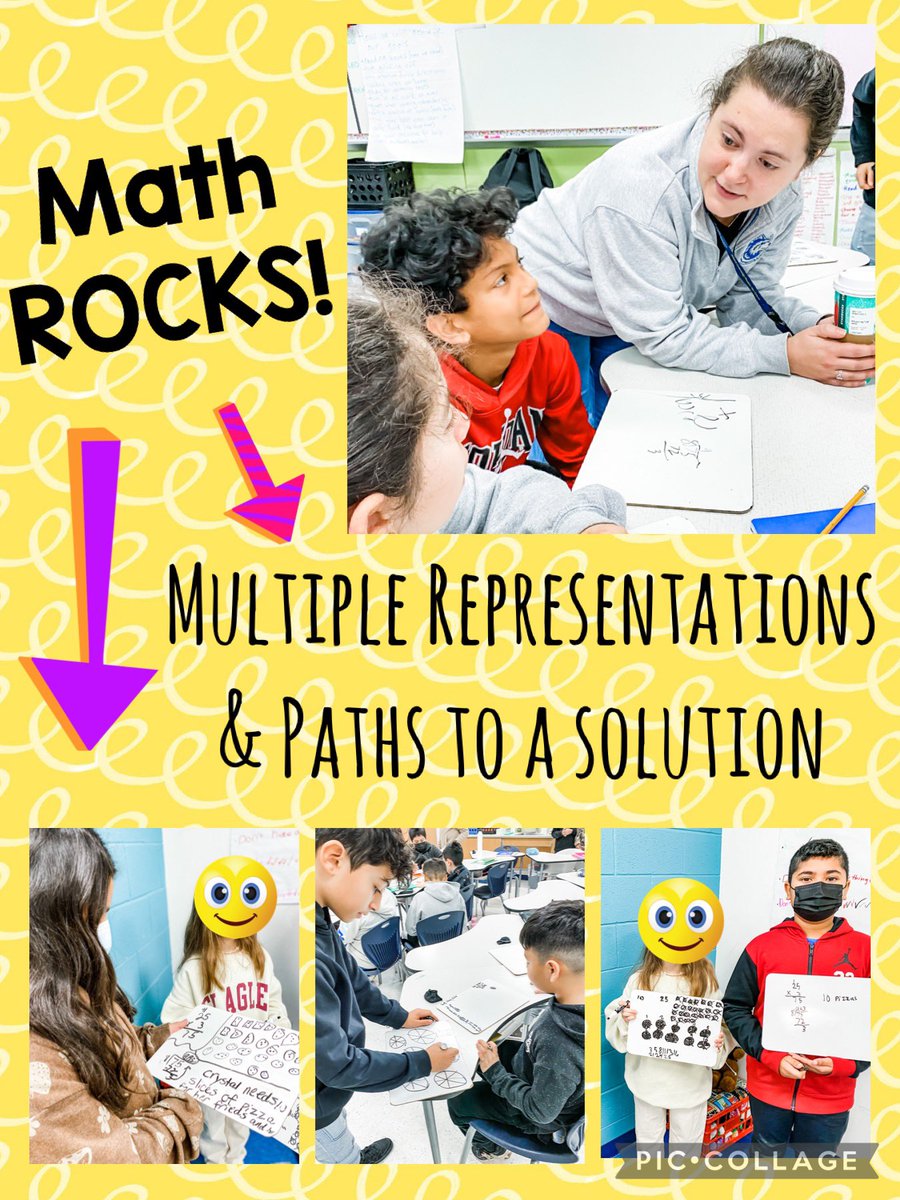 finnegan54321's tweet photo. Students in Ms. Weiser’s class took a math word problem and showed THEIR problem solving strategy to the solution, which resulted in students using different paths to get to the same solution! #morethanoneway #multiplepaths #mathROCKS @BISHuskyPride https://t.co/cacAfz1ZWe