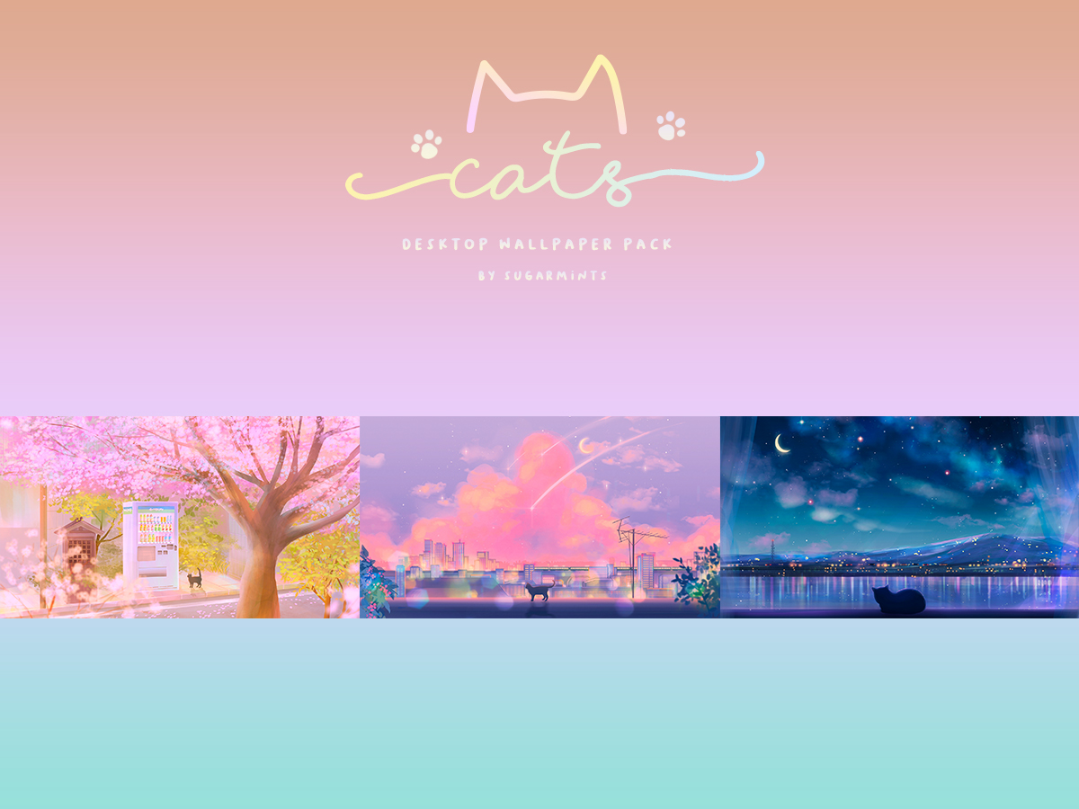 New desktop/ipad wallpaper packs are now available on my ko-fi! ✨, image size:1200x900