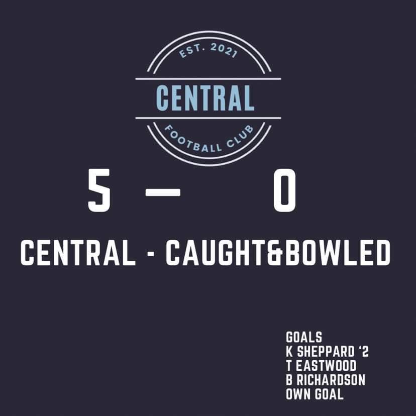 CentralFCNG15's tweet photo. Caught &amp; Bowled 0-5 Central

Much deserved win and clean sheet after dominating from minute one and could of easily scored more. Up to 3rd in the league!

Goal scorers -

@Ronnie_nffc ⚽️⚽️ 
@TomEastwoodd ⚽️
@benrichy7 ⚽️ 
OG ⚽️ 

Man of the matches -

K Sheppard &amp; H Eastwood 👏🏼 https://t.co/2UwEkhe1tP