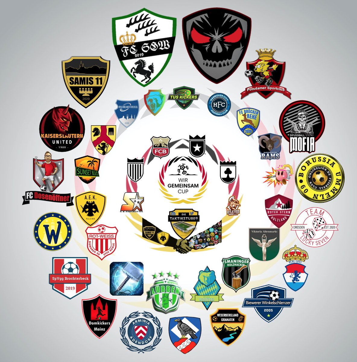 🤝🏆#WGCS25- Das Teilnehmerfeld steht🏟️🤝 im kommenden Sommer ist es wieder soweit! Die 14. ‼️🥳 Ausgabe des #wgc startet. Es werden wieder 40 Teams an den Start gehen. Wir freuen uns über die Teilnahme von 1xLiga 6, 14xLiga 5, 17xLiga 4, 6xLiga 3, 2x Liga 2 🤝😍. Dabei sind: