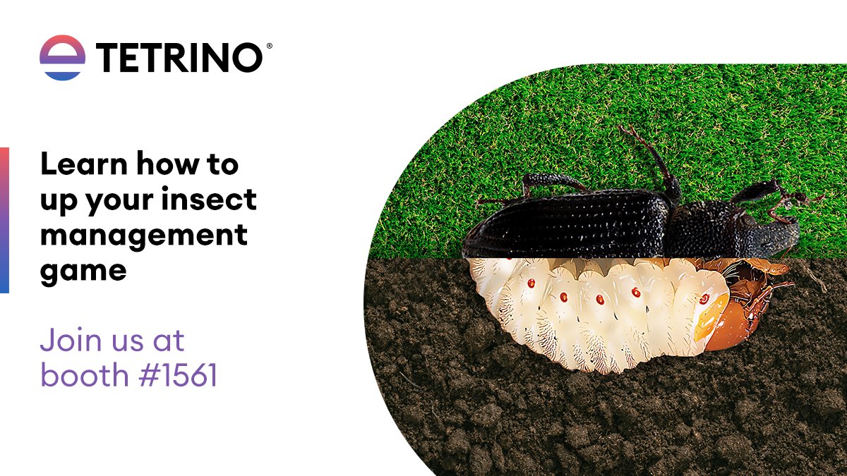 Stop by to learn how the game-changing technology of #Tetrino® can help you defend against white grub, annual bluegrass weevil and more turf-damaging pests. #GCSAAConference