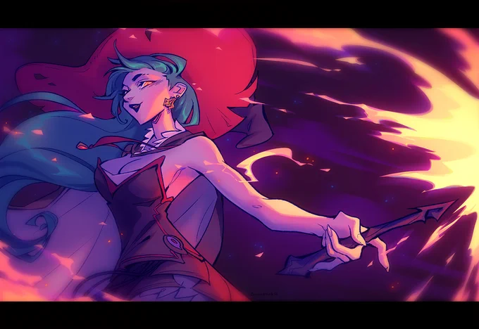 A very late Christmas present for ! Her Fire Witch OC <3 <3 !! 