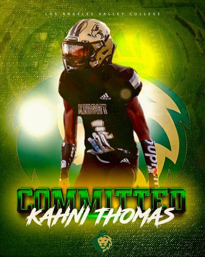 kahni5x's tweet photo. All glory to god #blessed @9CoachWest9 @ValleyCollegeFB thank y’all for the opportunity 💚 https://t.co/YuRzbq3Xjb
