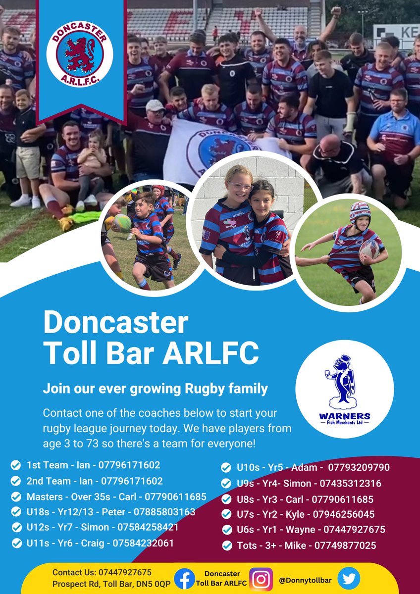 Well that's week one of 2023 done and dusted! Our adult teams and tots club returned to training last week and the majority of our junior teams resume this coming week. Please contact the relevant coach for more details and each training days. 3 FREE weeks!💙💜🏉

#Raisingthebar