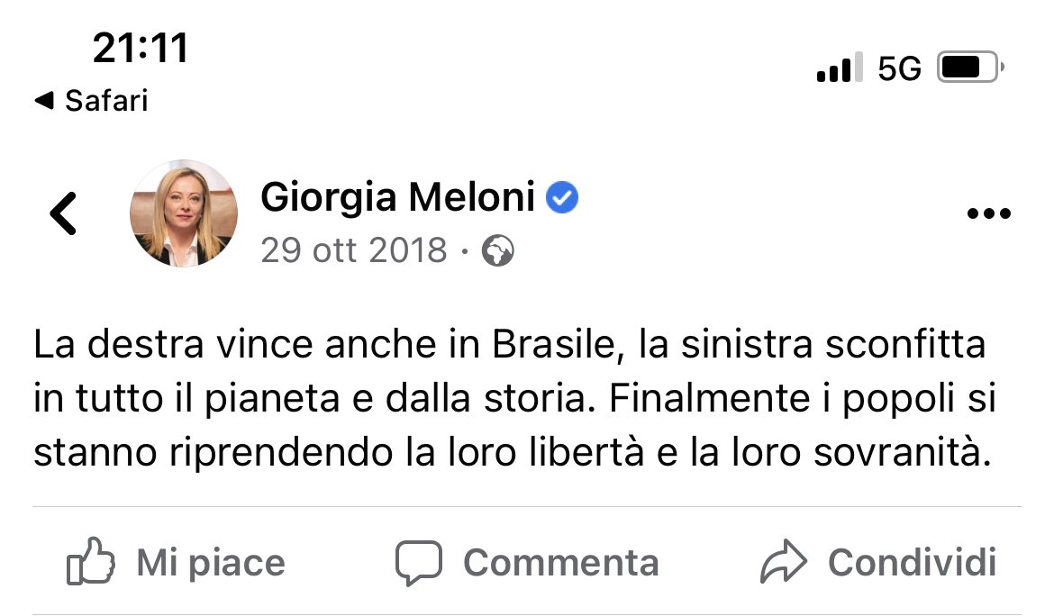 Tendenzialmente, questi popoli che si riprendono libertà e sovranità, poi diventano golpisti che attentano alla democrazia, vedi tu il caso. E sono tutti amici loro. Negli usa come in #Brazil #golpe #Brasile