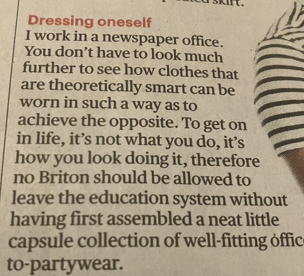 Possibly the best description of journalistic dress sense (at least among male hacks) I have read from <a href="/Martin_Hemming/">Martin Hemming</a> Brilliant, just brilliant.
