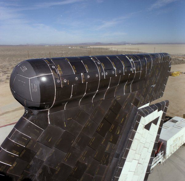 HistoricSpace's tweet photo. The SILTS pod was a camera/sensor suite attached to Space Shuttle Columbia that was used to analyze the vehicle during reentry. It was used from STS-9 to STS-40 when the camera suite was removed, but the pod was kept for usage with other experiments later.

📸credit @NASA https://t.co/RMBAN3ipnl