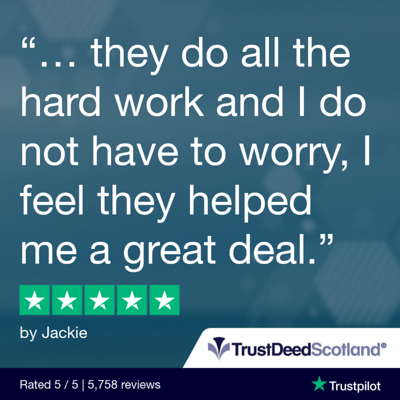 TrustDeedScotl's tweet photo. 🆕Trust Deed Scotland® @Trustpilot review.
★★★★★ by Jackie.
Get started:
➡️ https://t.co/BlktQfMXqe
Read more reviews:
➡️ https://t.co/ftpYfsB9cN
📞 01412210999
#realmoneystories #debtfreestories #lifeafterdebt #trustdeedscotland #protectedtrustdeed #trustdeeds