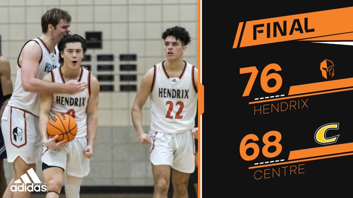 DUB IN DANVILLE! <a href="/Hendrix_MBB/">Hendrix Men's Basketball</a> 

Warriors shoot lights out in second half, storm back to down Centre 76-68 for first SAA win.

D. Cobb: 17 PTS
C. Squires: 17 PTS
T. Deithloff: 15 PTS
C. McMullin: 15 PTS