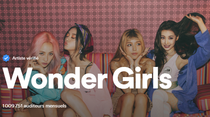 koreansales_twt's tweet photo. #WonderGirls reaches a new peak of 1 million monthly listeners on Spotify. https://t.co/HJJ84o6m7y