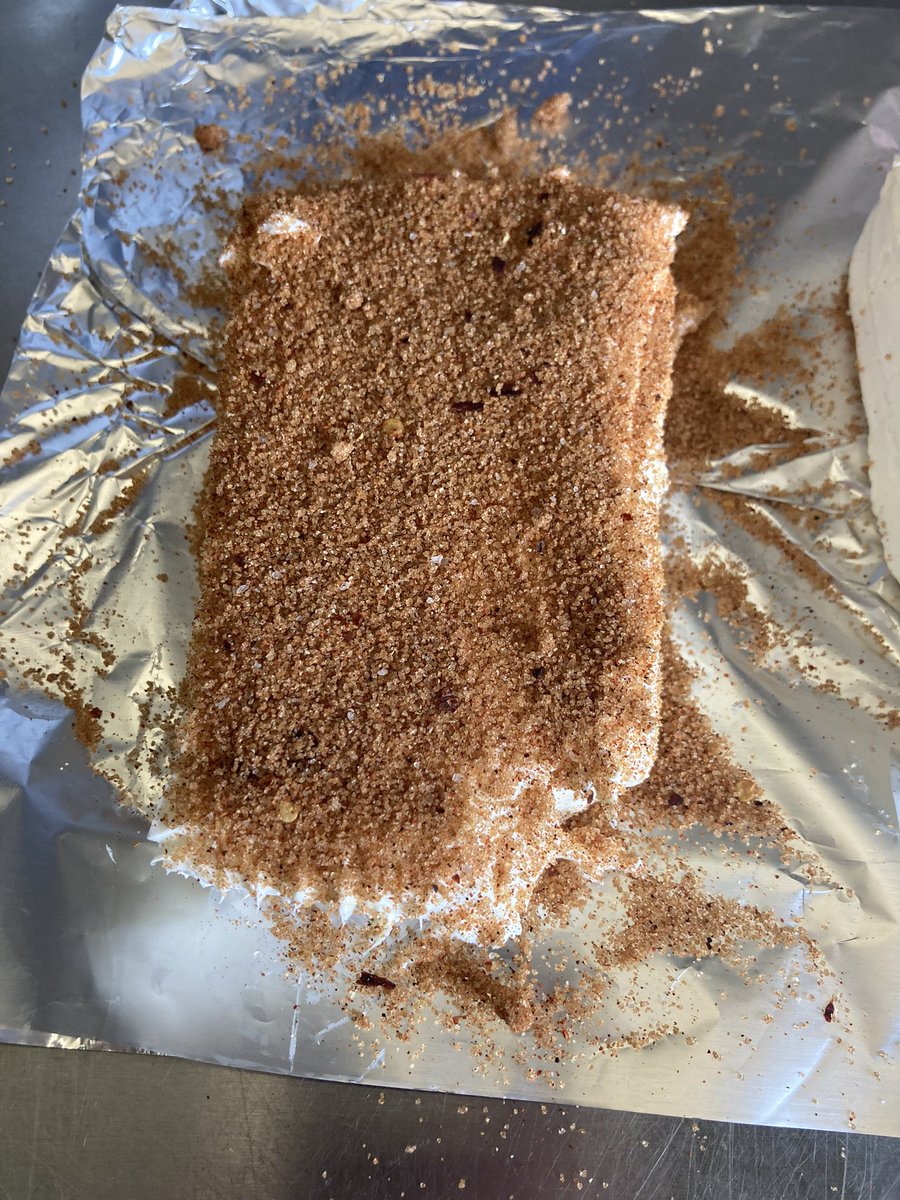 TraegerFd's tweet photo. #traeguary Day 2: oh wait… there’s more!! Smoked Cream Cheese. Covered in Blackberry Jam (left) Hot Pepper Jam (right) and @WillieNelson Style (center). Smoked Only. The crackers even spent time in.  @TraegerGrills #smokeshowing #smokey https://t.co/ER5Rd7vW0k