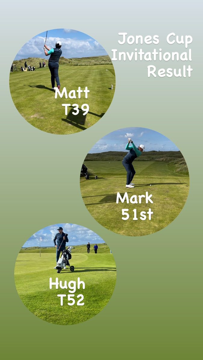 Irish Amateur golf info on Twitter "Jones cup invitational result
