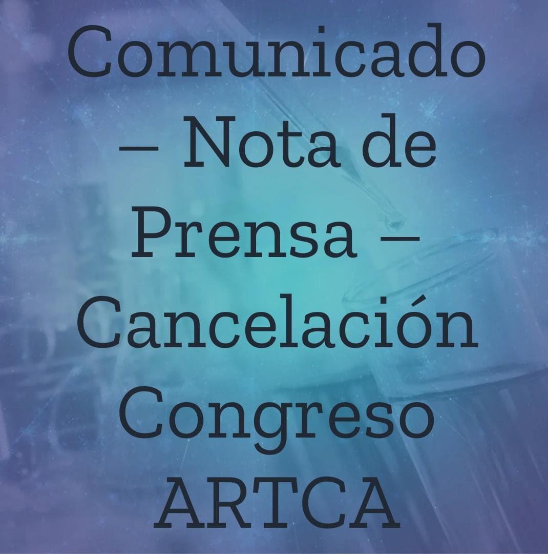 Desde ARTCA lamentamos comunicarles que nos vemos forzados a proceder con la cancelación del Congreso ARTCA de Radiología y Oncología Radioterápica.

Toda la información en nuestra web:
artca-cotr.com
.
.
