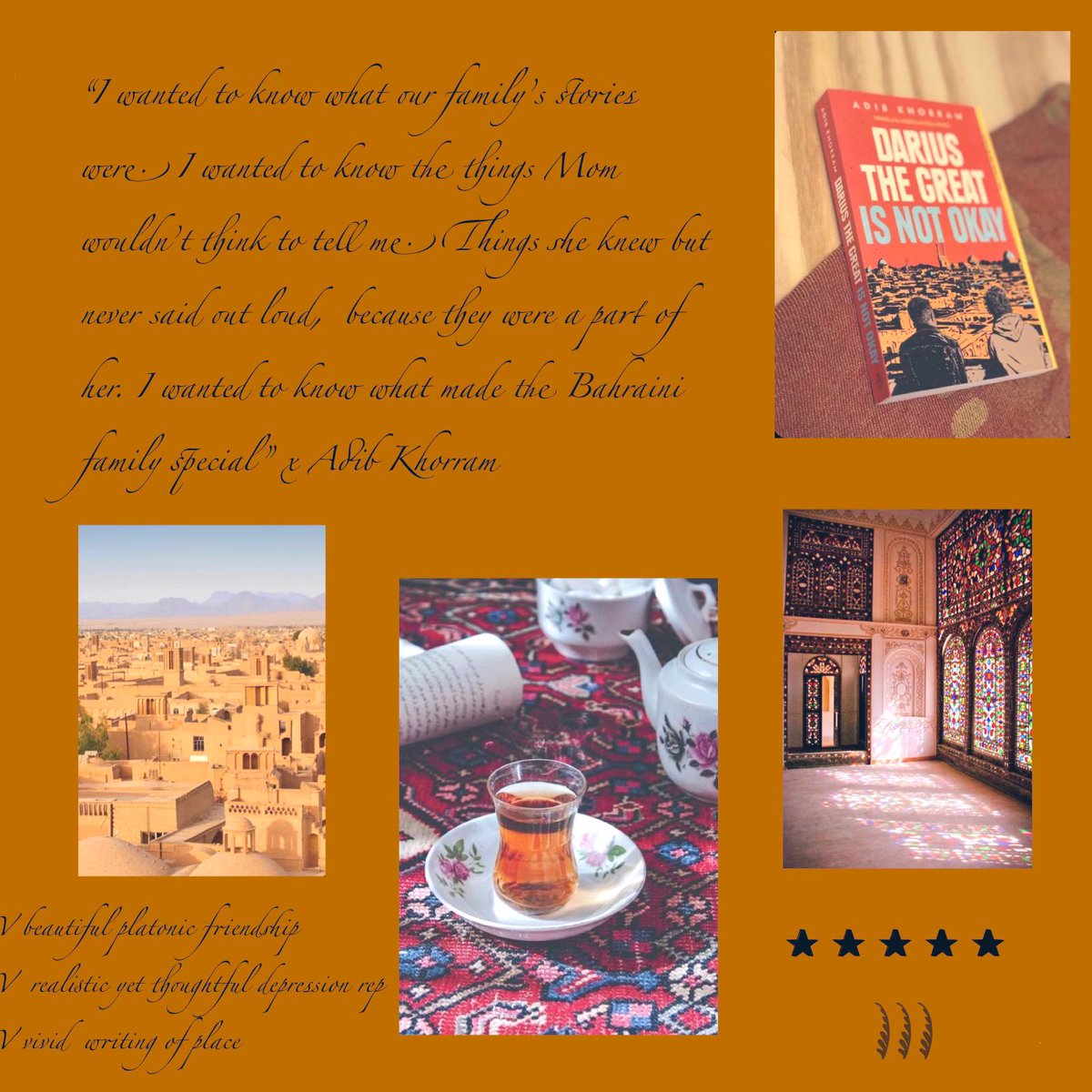 Darius the Great is Not Okay x Adib Khorram 
☀️☕️🌙
#booktwt 
📖2023: 3/52