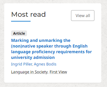 The native speaker may be dead but language testing keeps the category alive as a kind of zombie concept through waivers and exemptions based on citizenship, educational background, and heritage

cambridge.org/core/journals/…
