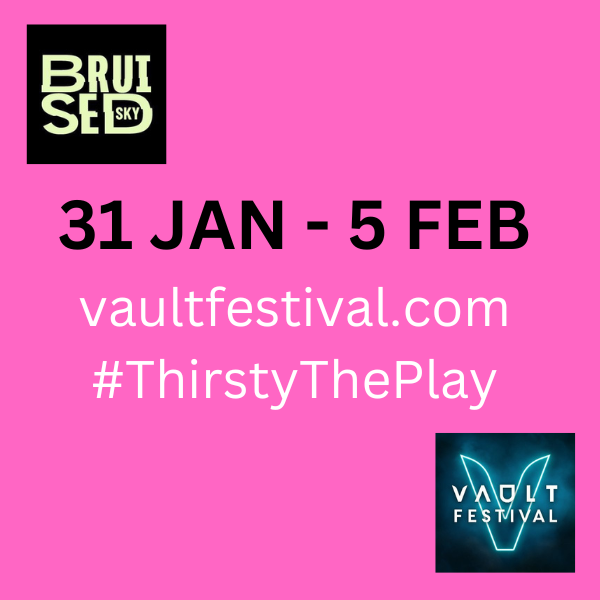 BruisedSky's tweet photo. Spotlight on @Steph_Martin_
THIRSTY Writer, new production @VAULTFestival, a brilliant new play from Bruised Sky
31 Jan-5 Feb @VAULTFestival
🎟 https://t.co/ckb6KjMB04
Director @le_crass 
#femaleplaywright
#londontheatre #queerlondon  #lgbtnightlife #queernightlife  #lgbtqilondon https://t.co/uu1iiVQDev