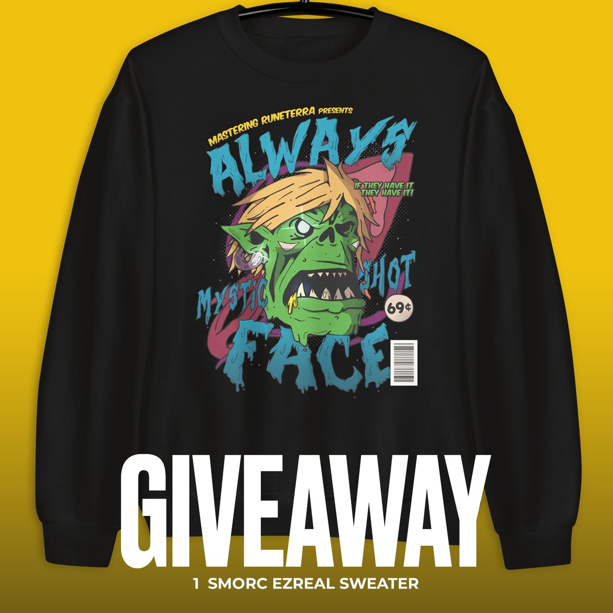 🎉 GIVEAWAY 🎉

To celebrate the new merch drop - we're giving away a SMOrc Ezreal Sweater.

To enter:
✅ Follow <a href="/MasterRuneterra/">Mastering Runeterra</a> 
✅ RT + ♥ 

One lucky winner will be chosen on January 14th.