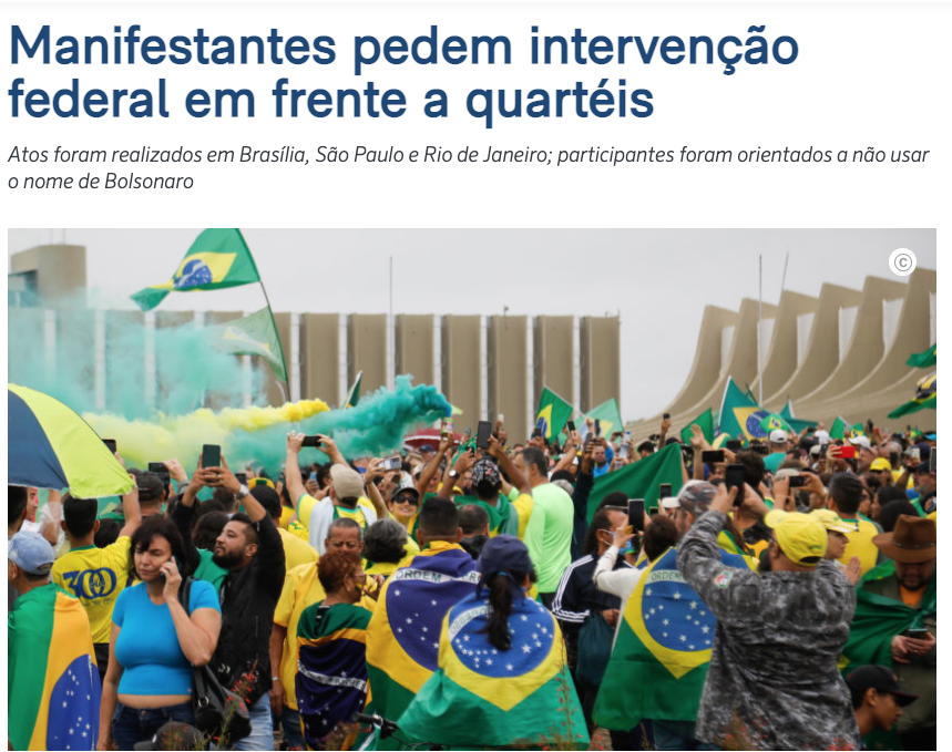 maurocezar's tweet photo. Não queriam intervenção federal, seus fascistas?
Taí! 
Mas não exatamente o que pediam, horda de terroristas. https://t.co/AraDApxk7F