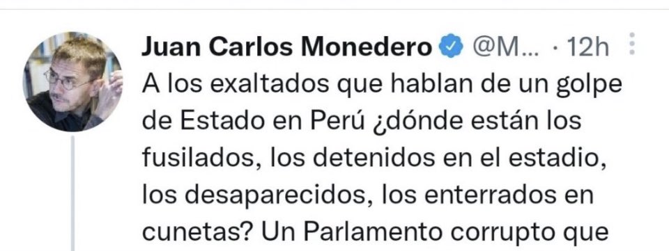 @JoseMCorrales Monedero le manda decir que no se exalte: