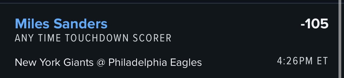 Cappernapper's tweet image. Miles Sander anytime TD