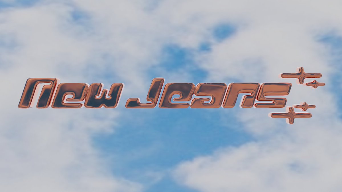 virtualpetals's tweet image. #NEWJEANS y2k-inspired logo 🐇☆