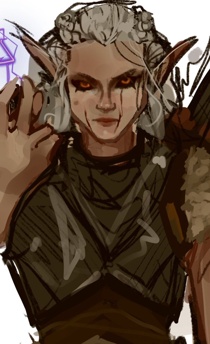 sunavaire's tweet photo. first and latest drawing of my wood elf, somewhat tracking her progress 🏹
#skyrim #fanart #procreate https://t.co/W8DKnQgeTG