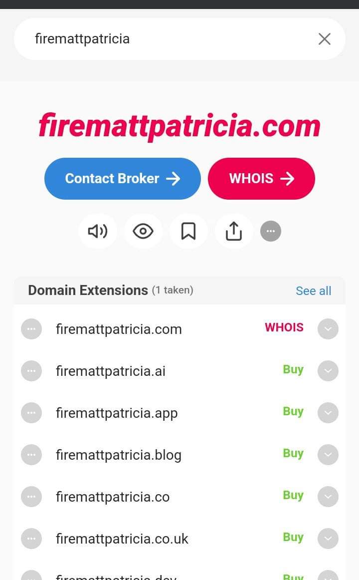 firemattpatricia.com has been purchased.