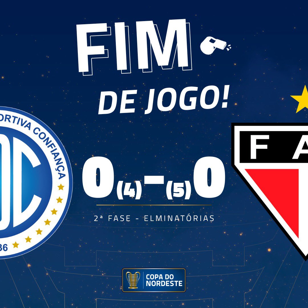 ALÔ, <a href="/ferroviario/">Ferroviário Atlético Clube</a>!!!!!!!!!!!!!!! O FERRÃO SUPEROU O CONFIANÇA NOS PENAIS, FORA DE CASA, E VAI VOLTAR COM A VAGA NA FASE DE GRUPOS PRA CASA! 🦈🟥⬜️⬛️