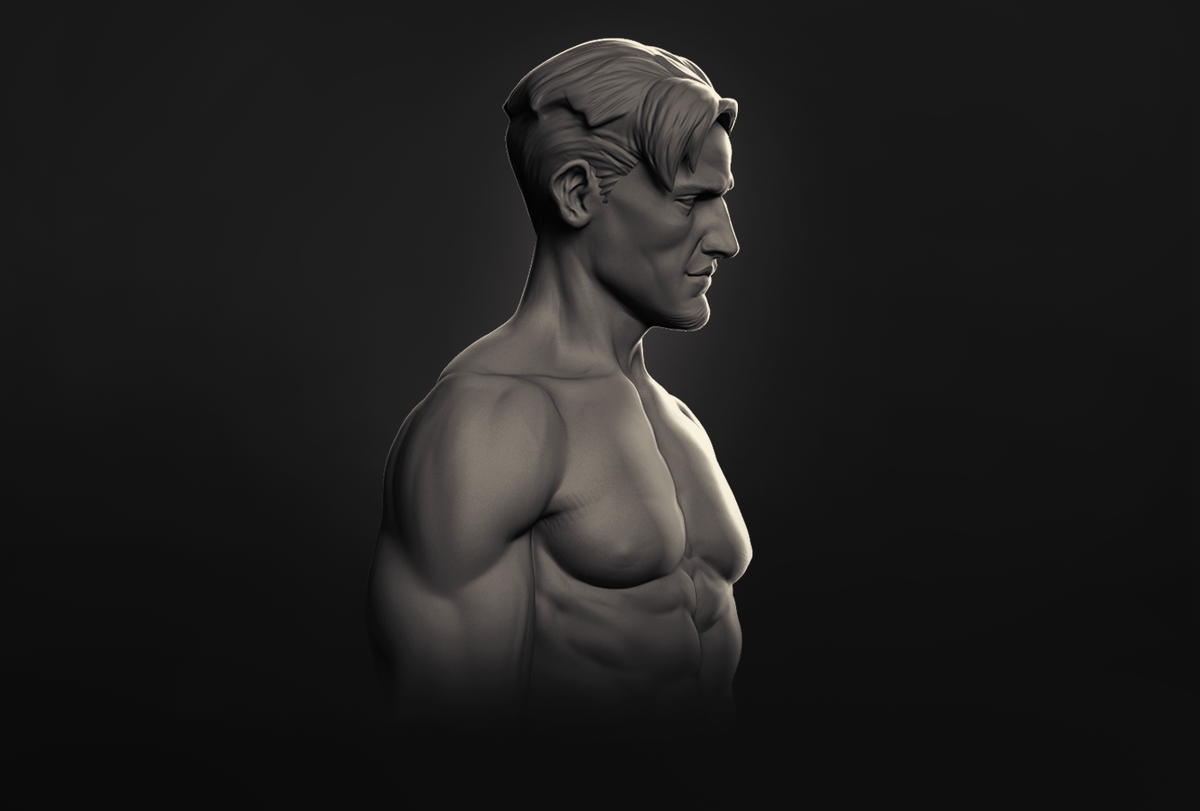 「Sculpting in the night - Anatomy studies」|xiphosのイラスト