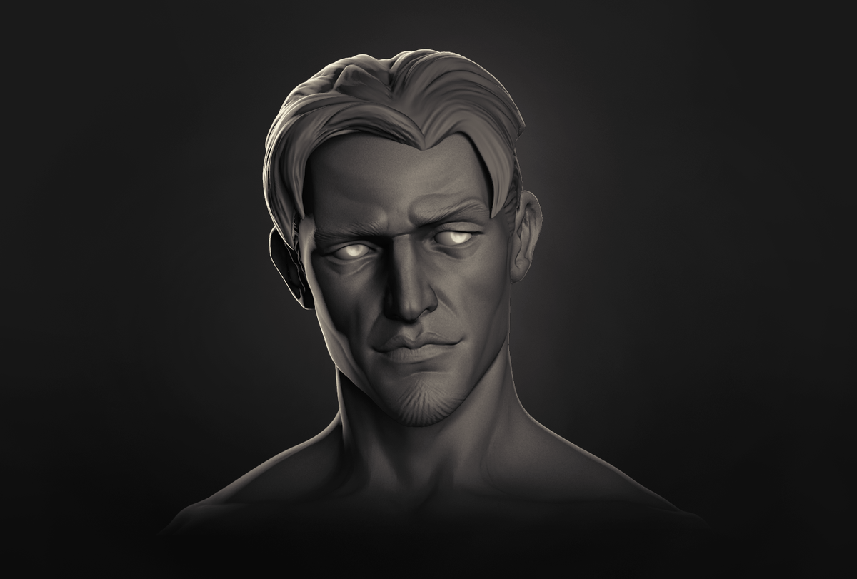 「Sculpting in the night - Anatomy studies」|xiphosのイラスト