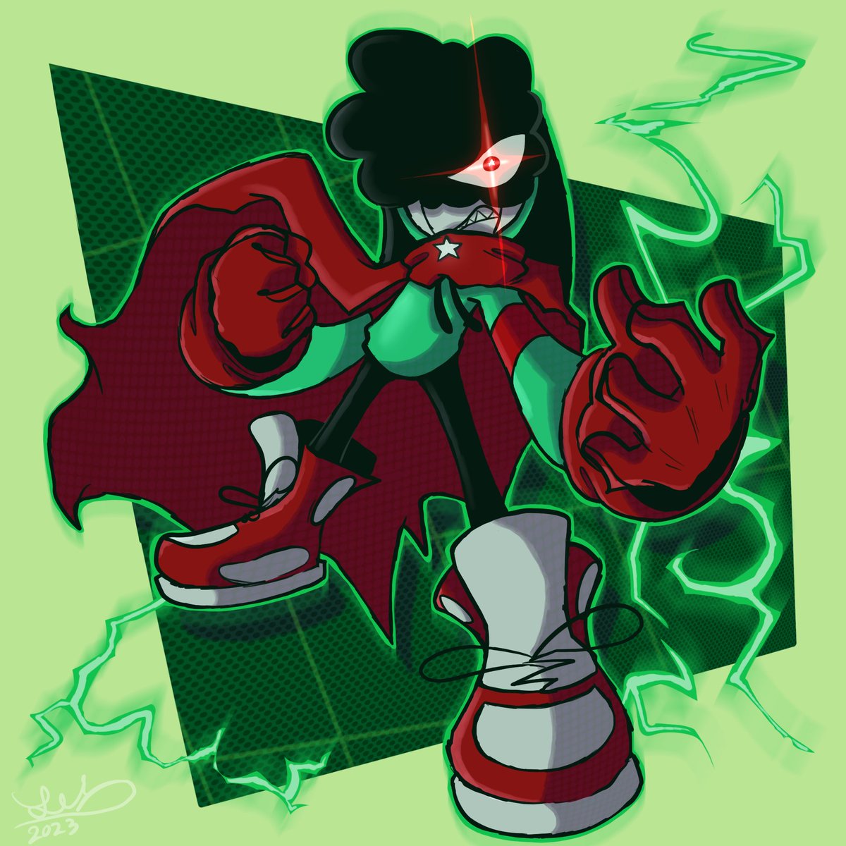 Sandpaperdotcom's tweet image. ✨FANART FRENZY DAYS 5-6✨

@shutupjojo_’s Kermit!⚡️ 

#hoodratscomic