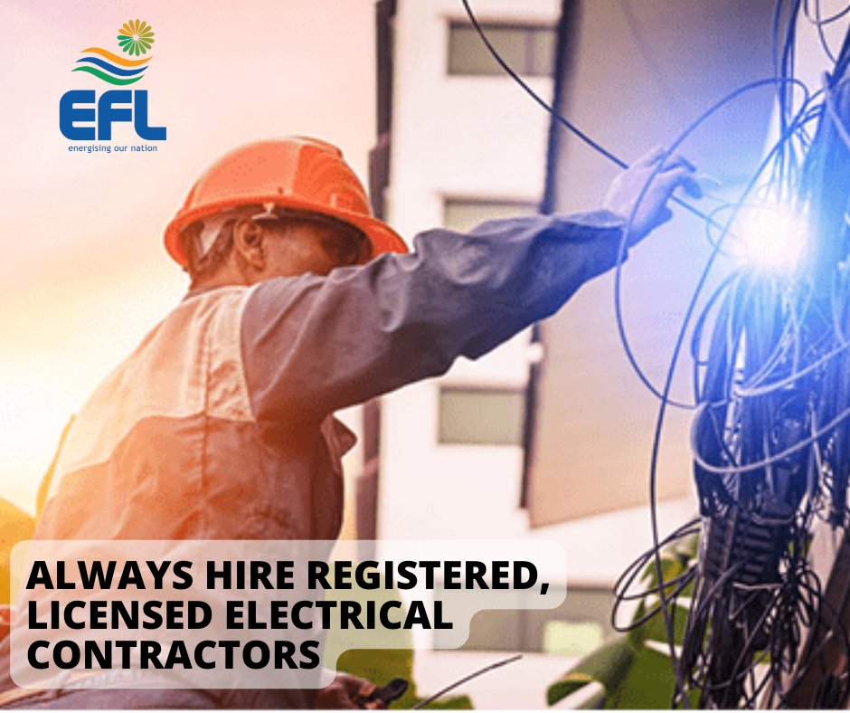 We respectfully remind anyone performing electrical works at any installation to hire the services of registered, licensed electrical contractors. Read more: bit.ly/3QkW7nY #EnergyFijiLimited #Fiji #ElectricalSafety #EFL ⚡