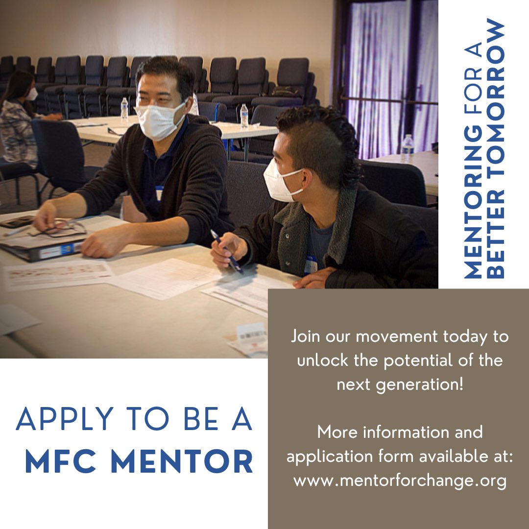 Mentor4ChangeLA's tweet photo. Lifting up our youths requires relationships built on commitment, care, and trust. 

Would you consider being a MENTOR for Change? 

Click on the link in our bio to learn more and to complete the application form! 

#mentorshipmatters #applynow #mentorforchange https://t.co/xihF4Bd3Pd