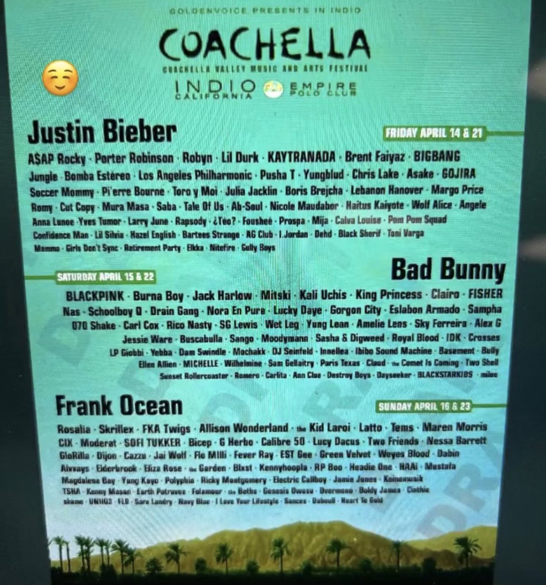 schvanzzz's tweet photo. @Smithkaylee00 @coachella Leaning towards speaker of the house https://t.co/GQdLYkWUsk