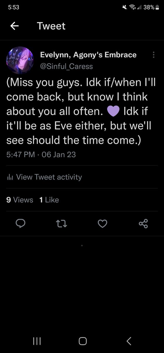 GoddEsdeath_'s tweet photo. (I posted this on my other account, so I thought I'd share it here as well. 🩵  The sentiment is the same, though I'm not sure if I'll return to Esdeath or not. This account never really got the traction I expected.) https://t.co/BSoFxPe6E2