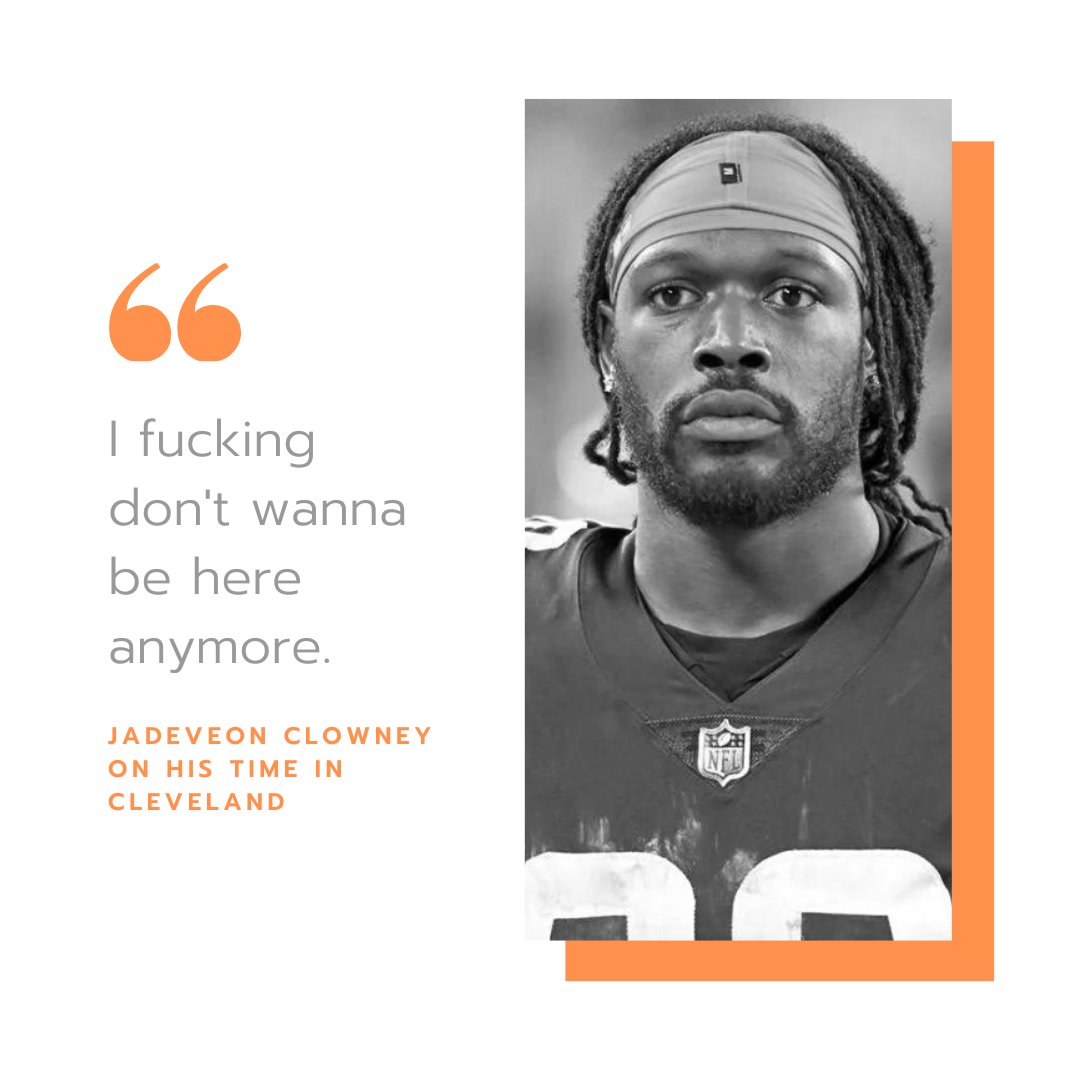 Very powerful stuff from Jadeveon Clowney on his time in Cleveland: