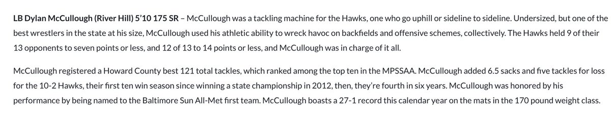 RiverHillFB's tweet photo. McCullogh named All State! @dmccullough34 https://t.co/k8Hd9jGAFl