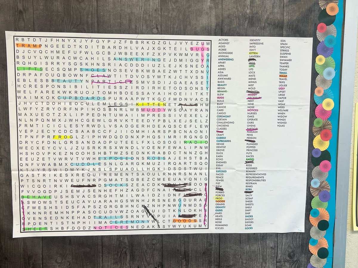 CHES_TAG's tweet photo. Shocking…Found this gigantic word find that I had purchased awhile ago… So I figured, why not? I posted it on a bulletin board and let the 5th graders have at it… 😲… had no idea they would love it so much!! Now I may have to search for other ones!! #everydayfun https://t.co/kUNEOGXZv7