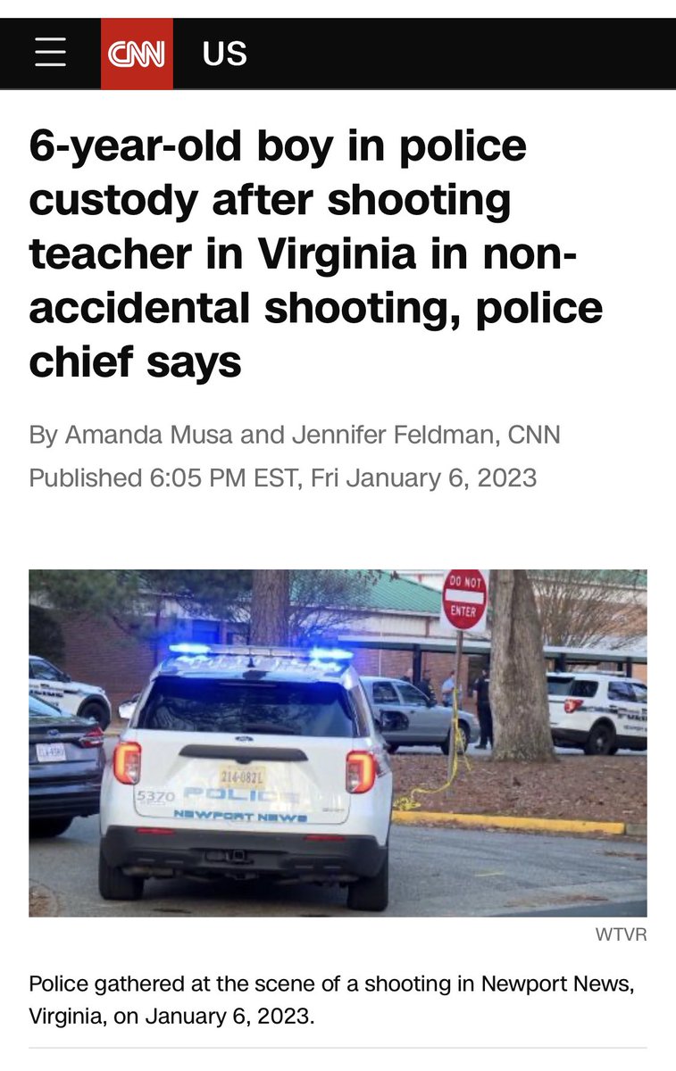 ShaneClaiborne's tweet photo. A SIX year old just shot his teacher. 

It doesn’t have to be this way y’all. https://t.co/U8dI4gCOND