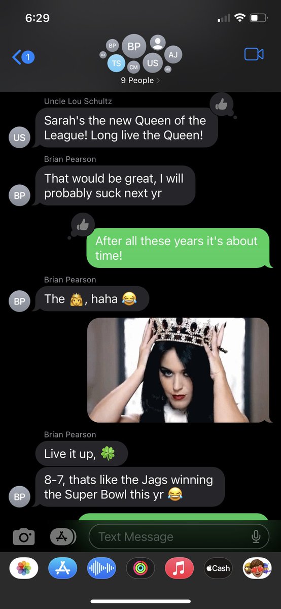 That moment you beat your family in fantasy football. 👸 They will regret this, from this day forward I will ALWAYS be queen of the league.