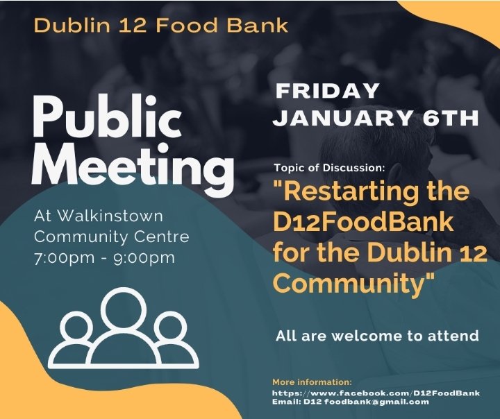 DaithiDoolan's tweet image. Inspiring start to 2023. Attended tonight's meeting about restarting the D12 food bank for  those in need in our community. Great to be with people who were focused on working together to meet the needs of our communities #drimnagh #walkinstown #crumlin