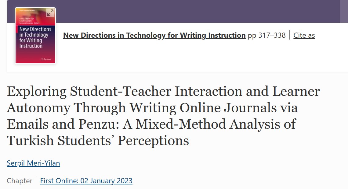 I am humbled to share my recent research on students' #interaction with peers, teacher and content, as well as on students’ management and regulation of their learning. 

#Penzu #onlinejournal