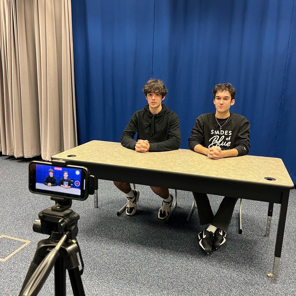 big thank you to bradley’s tech director, eric for helping us add more lighting in our broadcast room! <a href="/BradleyHS/">Bradley High School</a> <a href="/BradleyTheater/">Bradley Theater</a>