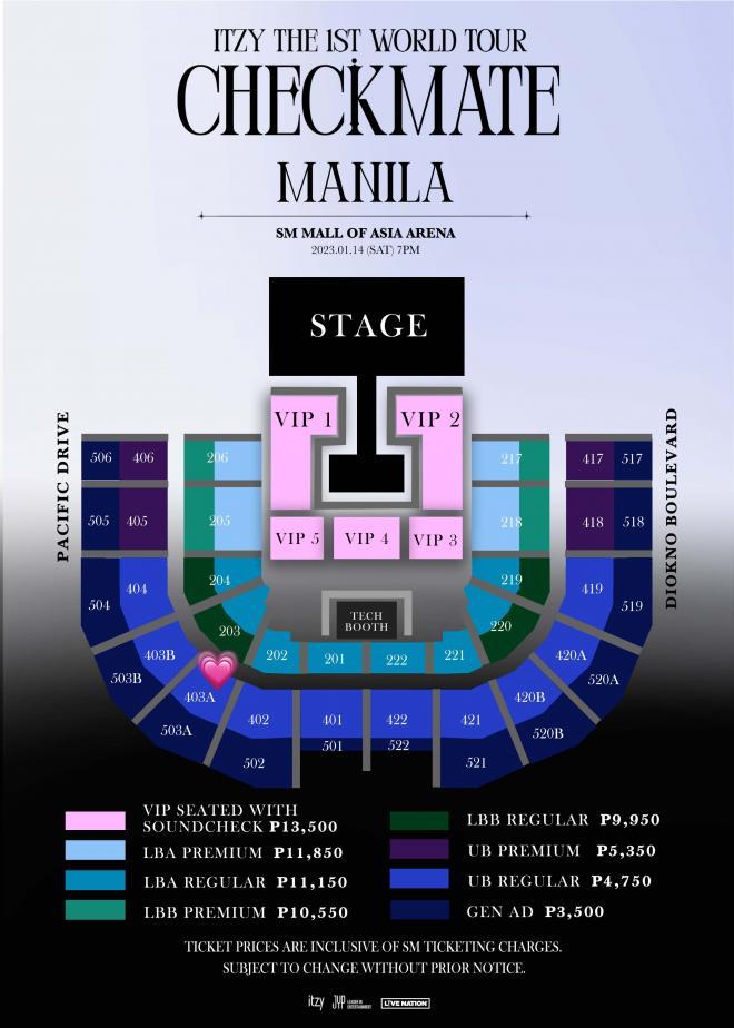 _miwuszn's tweet photo. [ help rt ] 🌷

wts lfb ph itzy checkmate in manila day 1 ( Jan 14 )

— (1) UPPER BOX REGULAR 403 A ROW F S1
— selling for 4850
— prio payo

#ITZY_CHECKMATE #ITZY_CHECKMATE_TOUR
#ITZYinMANILA 
#ITZY_CHECKMATE_MANILA https://t.co/75hSXclT2n