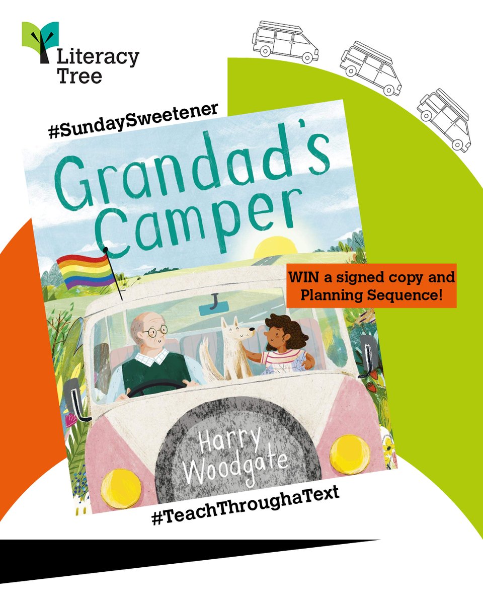 🚨BOOK GIVEAWAY!🚨 📚Looking for a #SundaySweetener? We have a signed copy of the brilliant Grandad's Camper by @harryewoodgate to give away as well as the Literacy Tree planning sequence (all in a tote!). Follow, RT and tag another teacher. 🥰 Winner will be announced at 9pm!